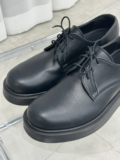 [韓國製增高4cm]加厚尖圓頭德比鞋Derby Shoes