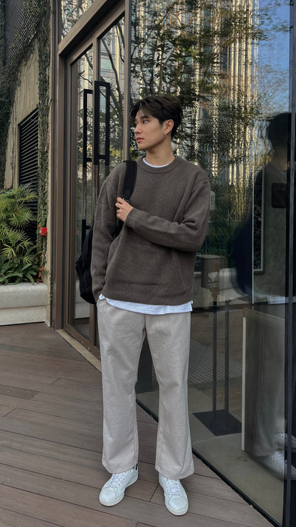 挺身超舒適長褲 - 淺米