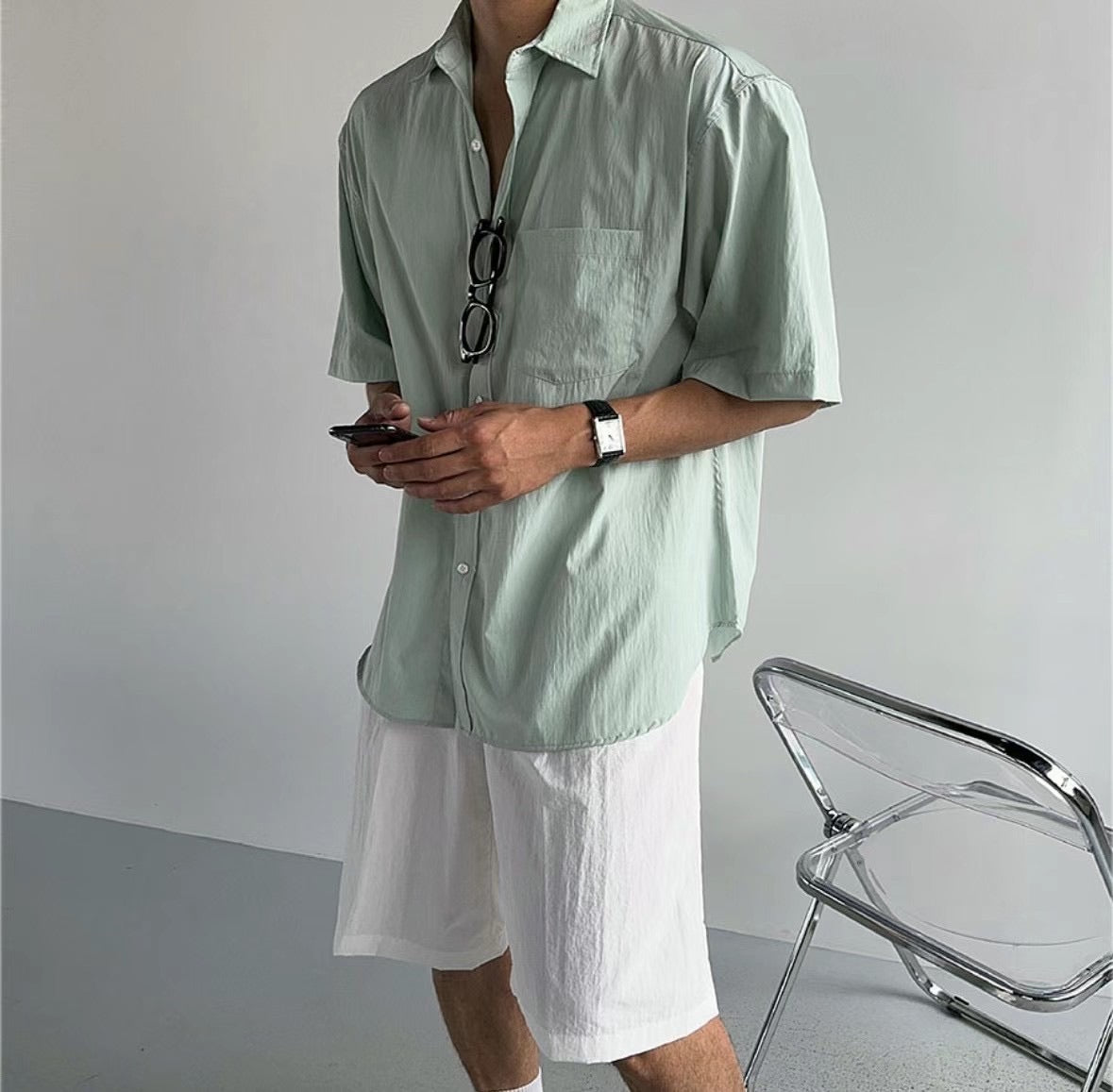 韓系短袖襯衫