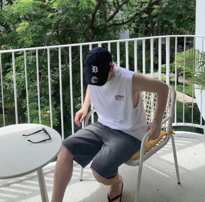 夏日韓款背心 韓國男裝