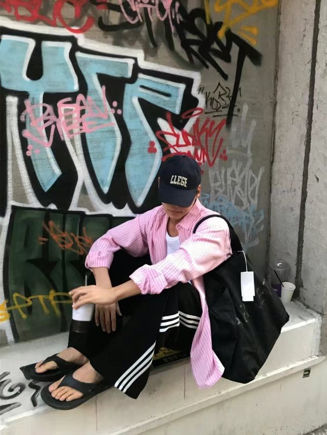 男女裝系列 間條長袖襯衫