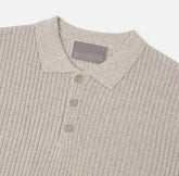 細紋翻領短袖上衣