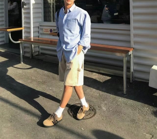 男女裝系列 間條長袖襯衫