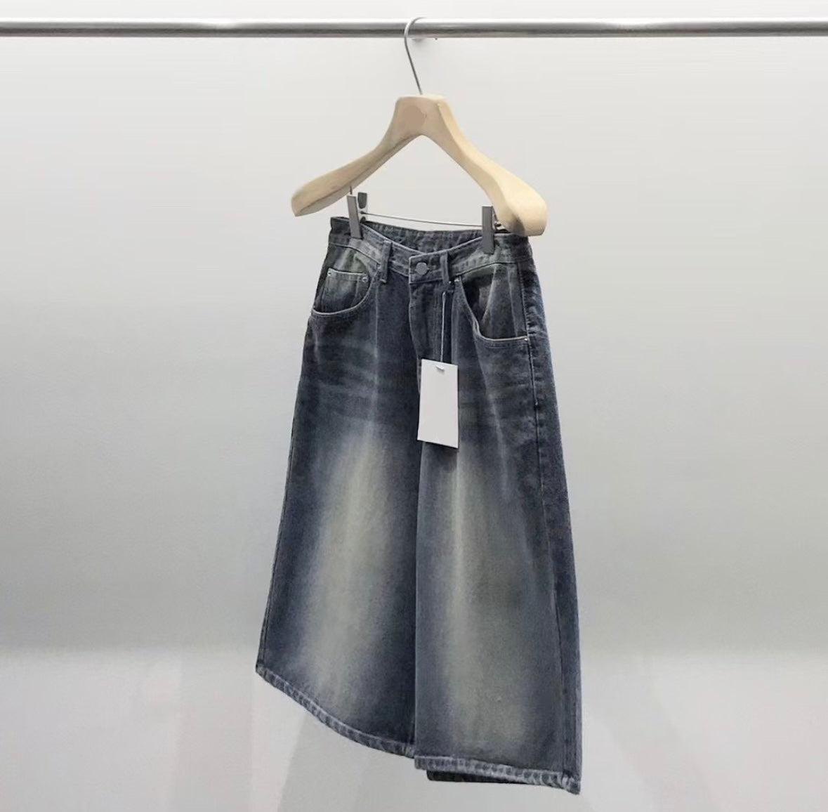 中長過膝牛仔褲 韓國男裝