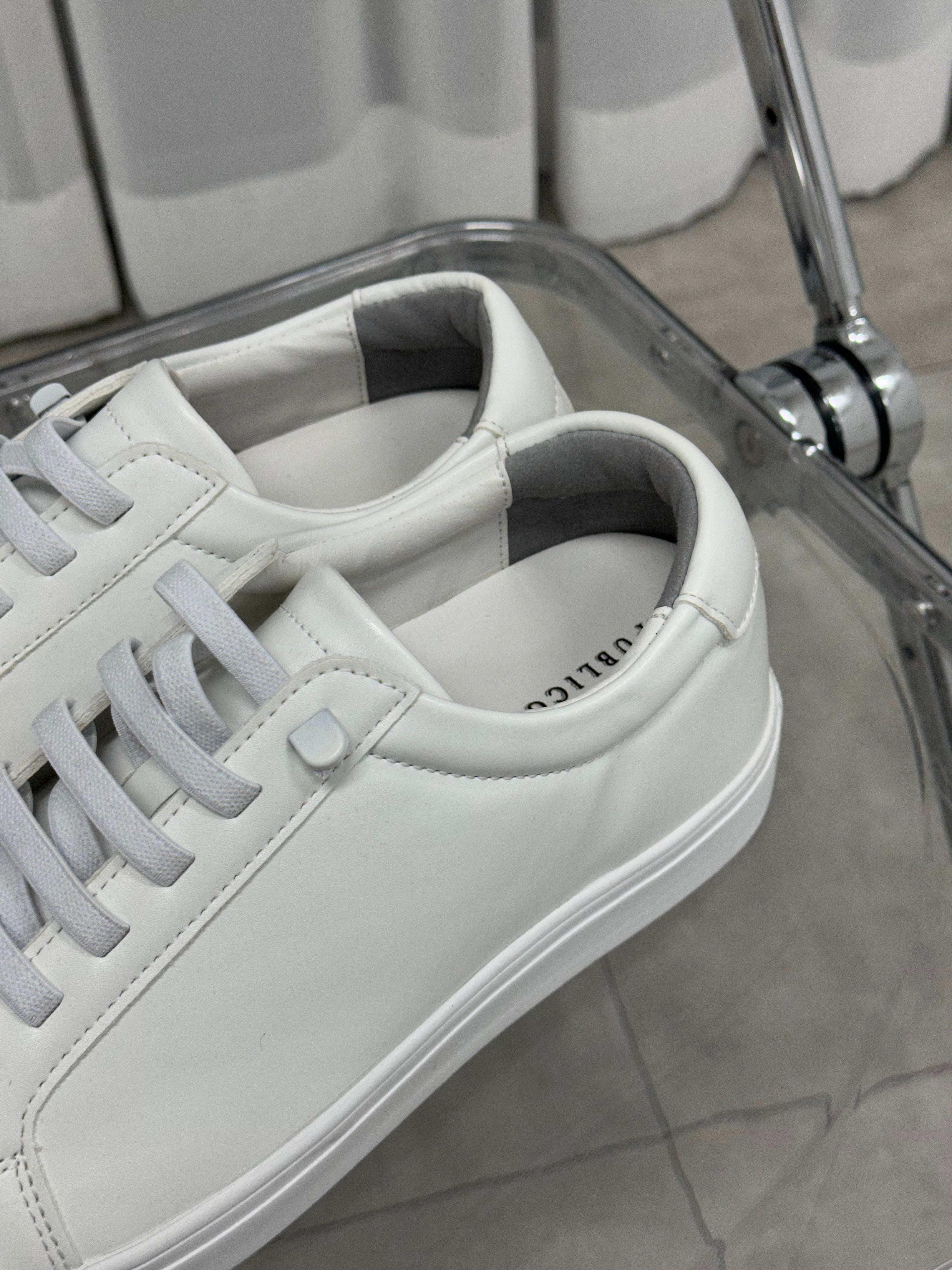 [韓國製增高3cm]純白波鞋