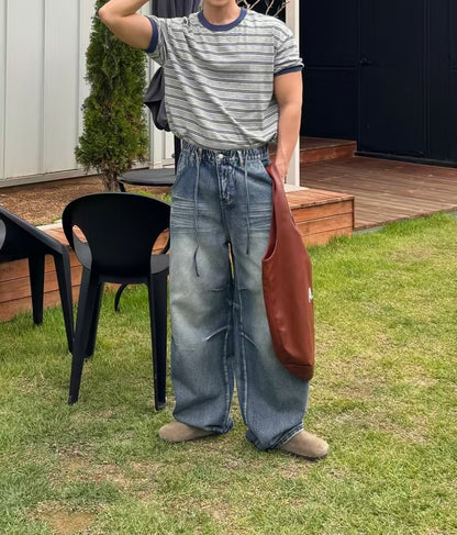 [可調校長度!]漸變牛仔褲