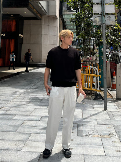 純白挺身落地褲