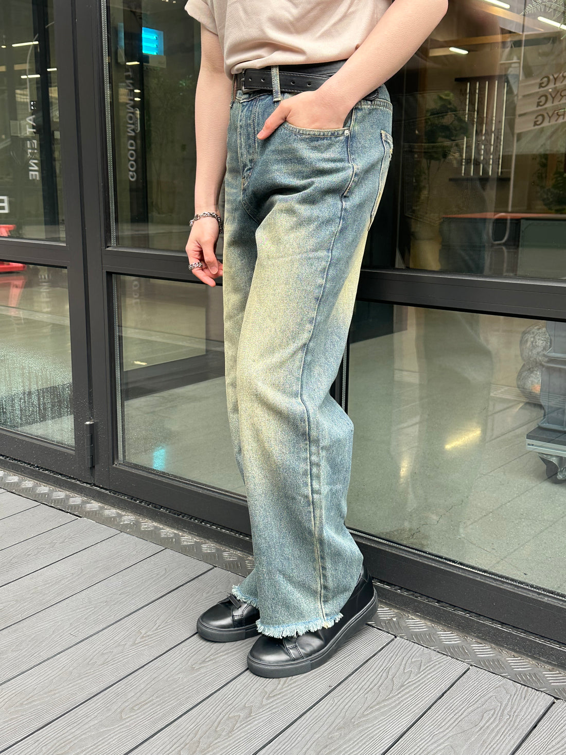 [小個子ok!]水洗漸變藍牛仔褲