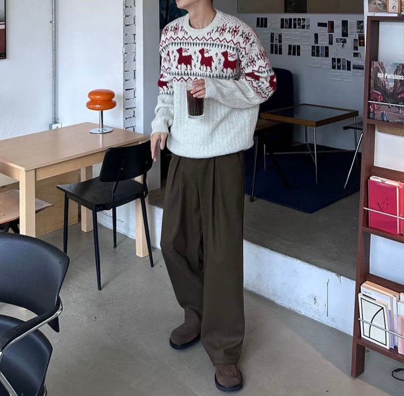 垂墜感挺身西裝褲