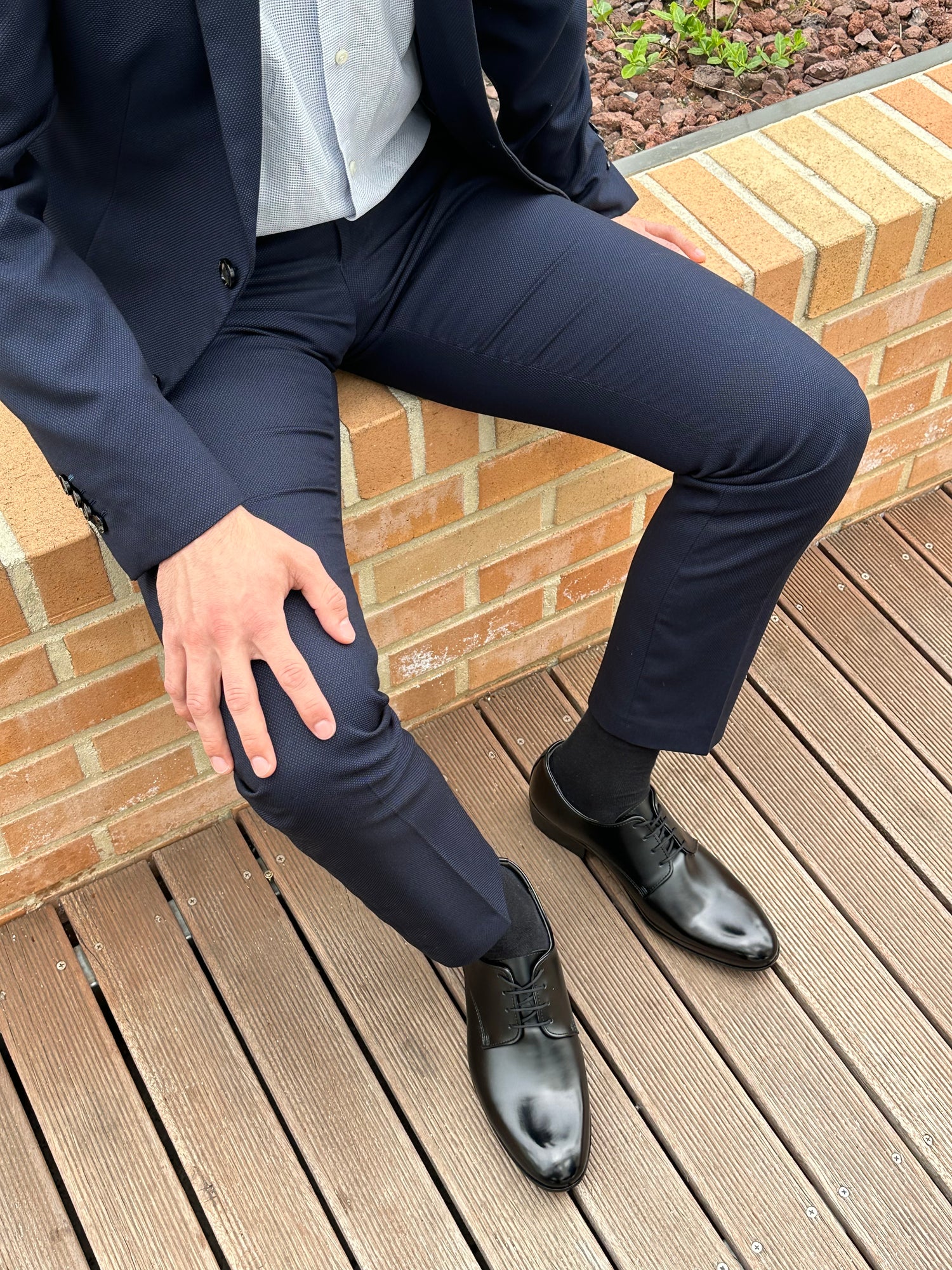 韓國製皮革德比鞋