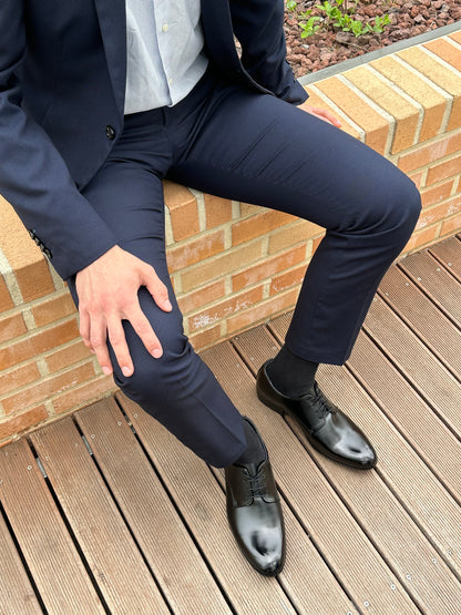 韓國製皮革德比鞋