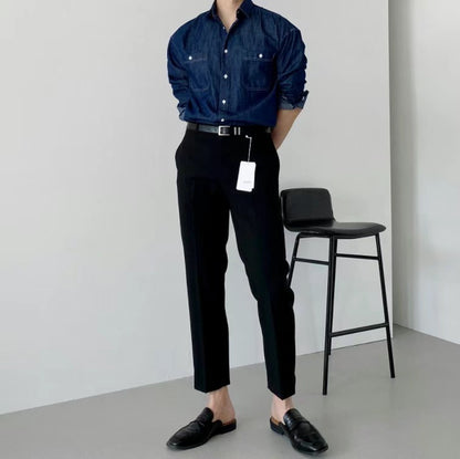 現貨 直腳九分長褲