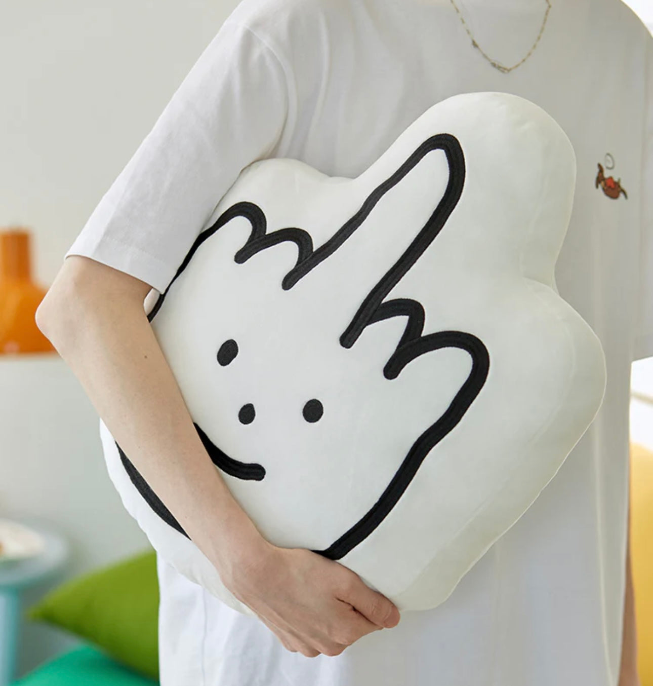 [減壓]LineFriends可愛不失禮貌舉中指抱枕