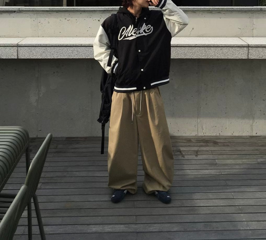 拼色棒球外套
