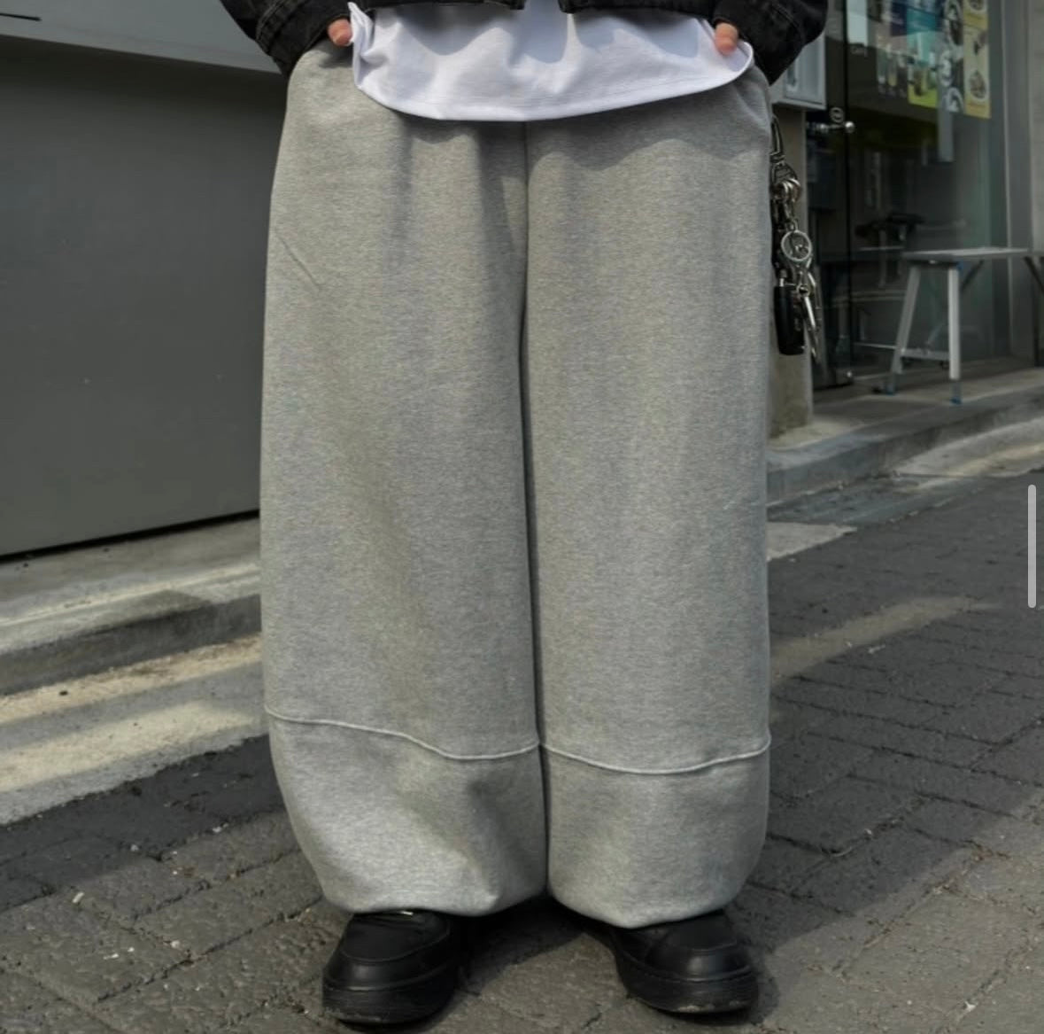 闊身落地棉長褲