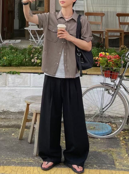 基本款純色落地褲 newbeige 韓國男裝
