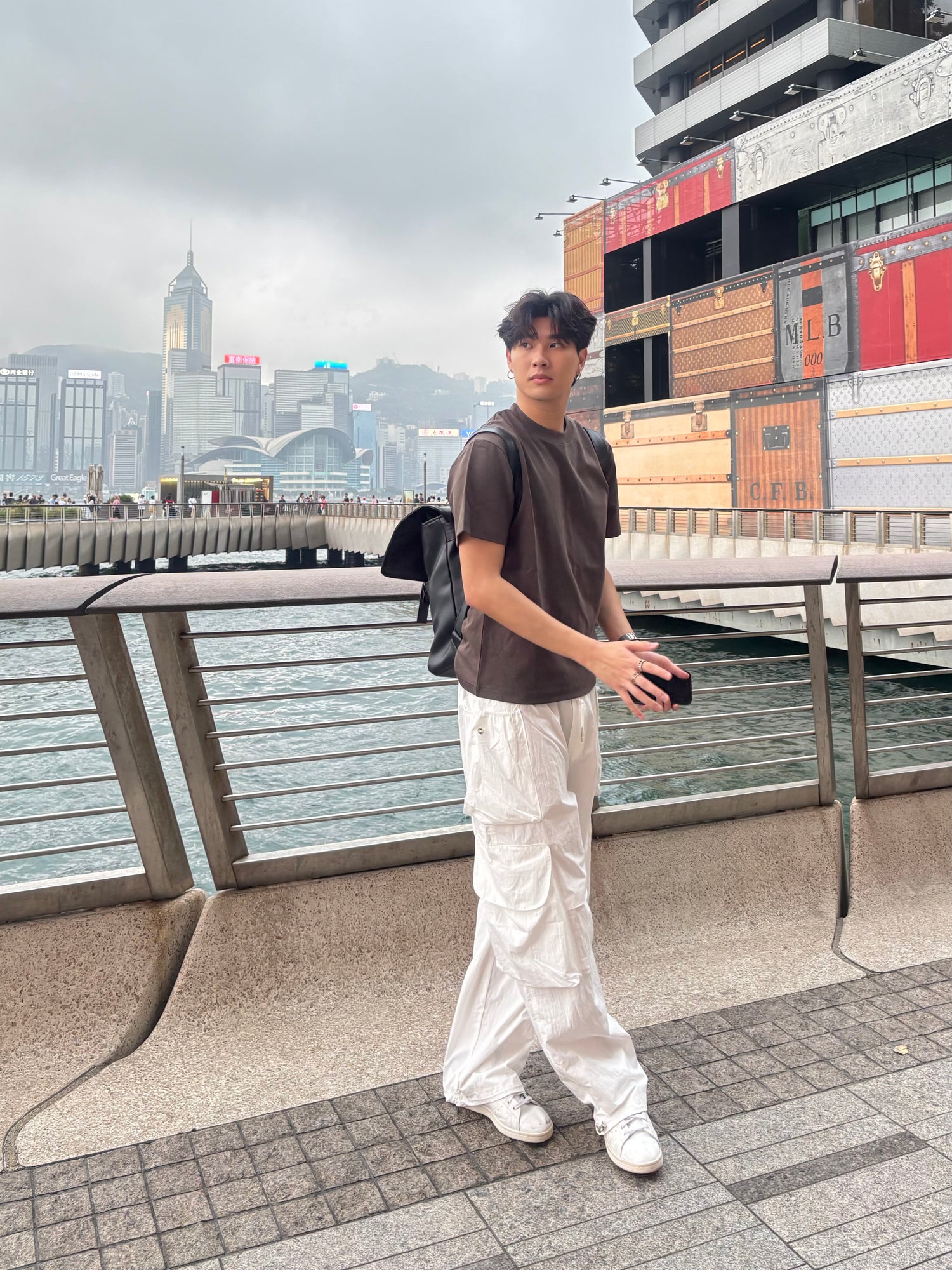 闊腳口袋落地褲