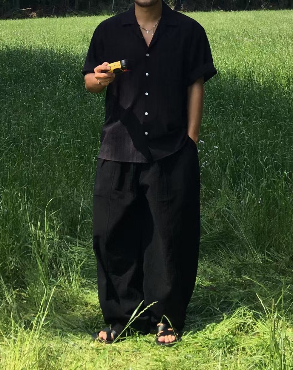 男女裝系列 寬鬆落地長褲