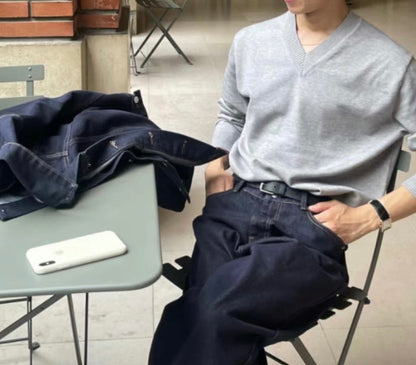 V領針織上衣