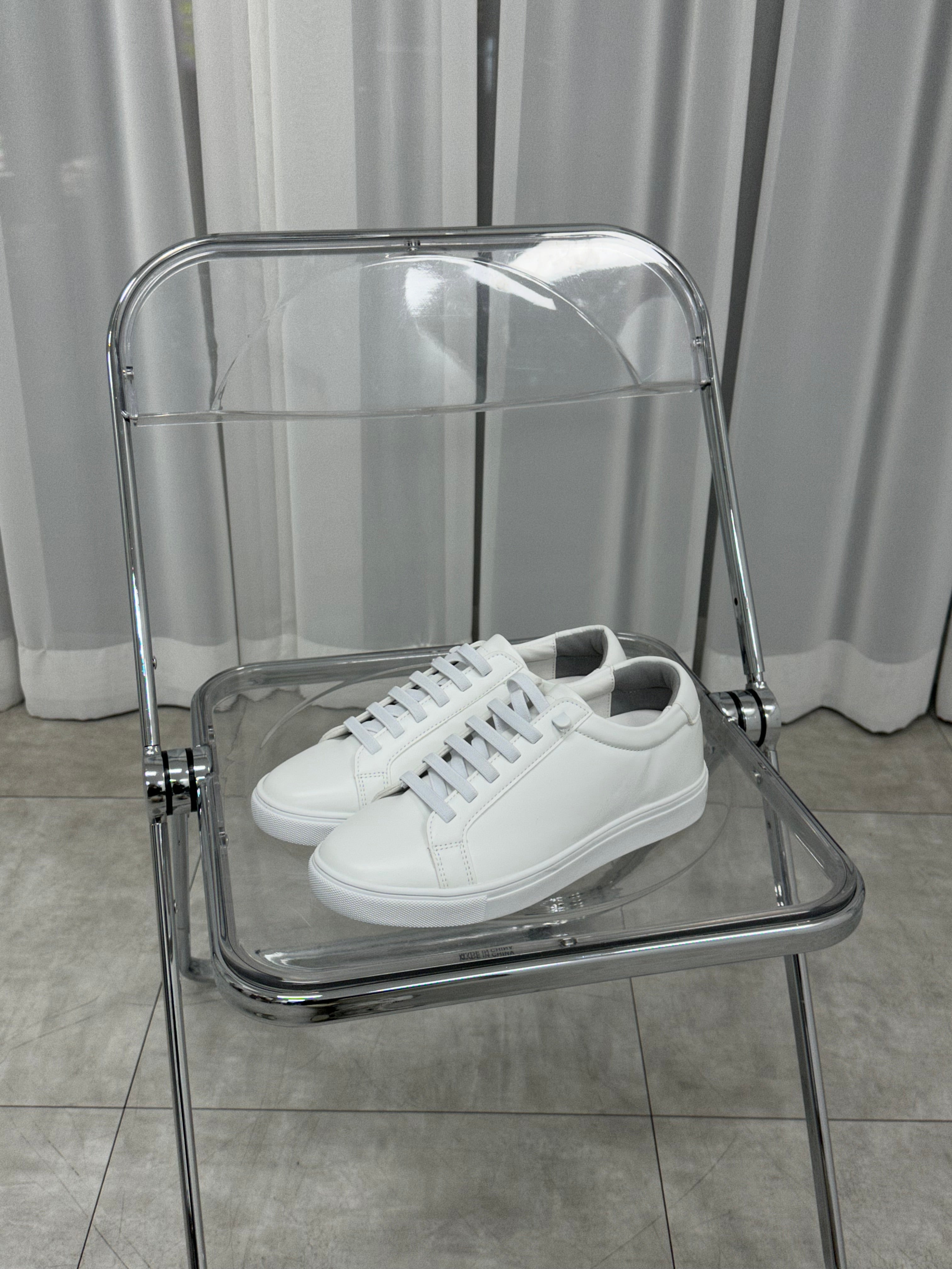 [韓國製增高3cm]純白波鞋