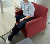 暗紋間條長袖襯衫