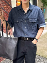 牛仔布襯衫 韓國男裝