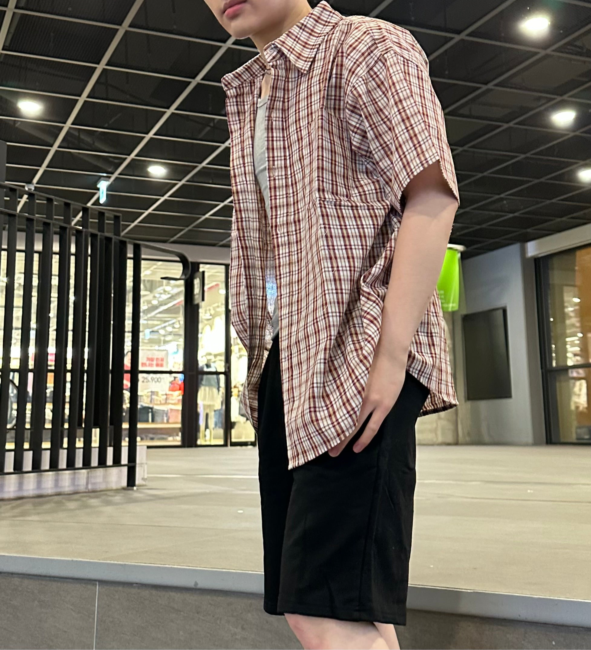 [小個子ok!]格仔短袖襯衫