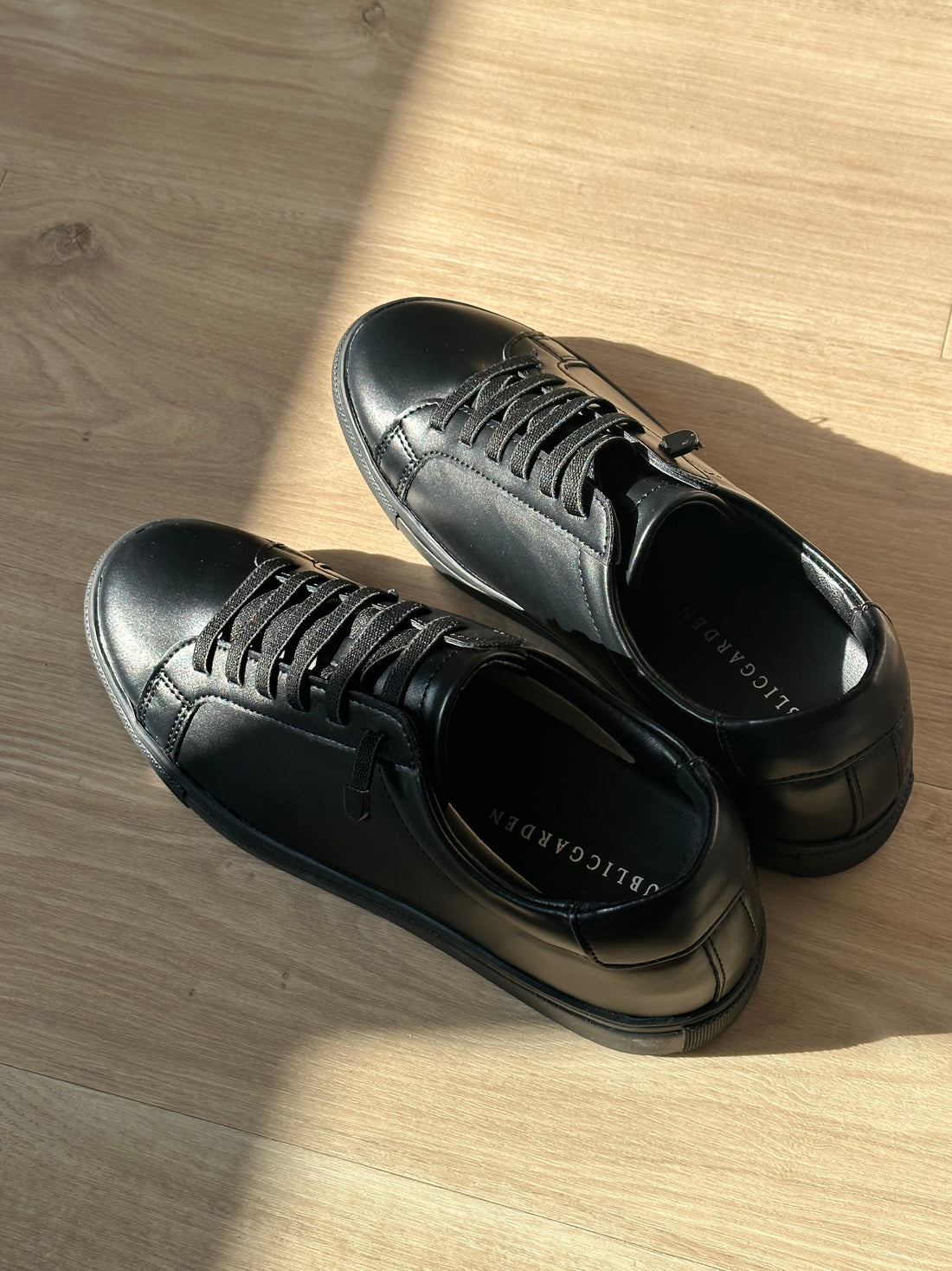 [韓國製增高3cm]純黑波鞋