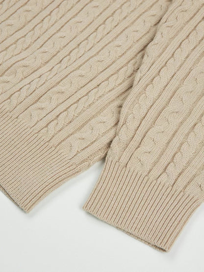 基本款麻花針織上衣