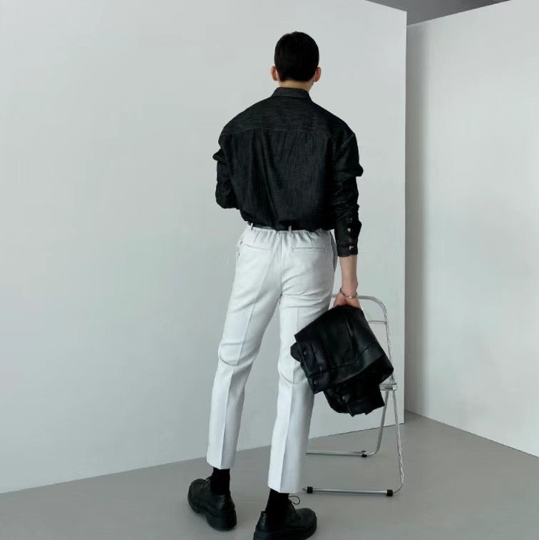 現貨 直腳九分長褲