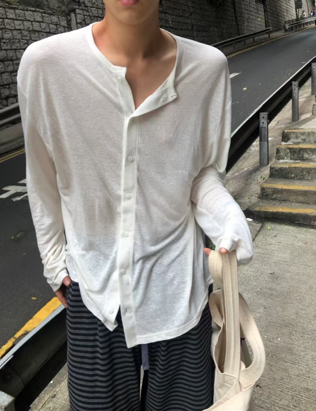 薄身襯搭長袖上衣