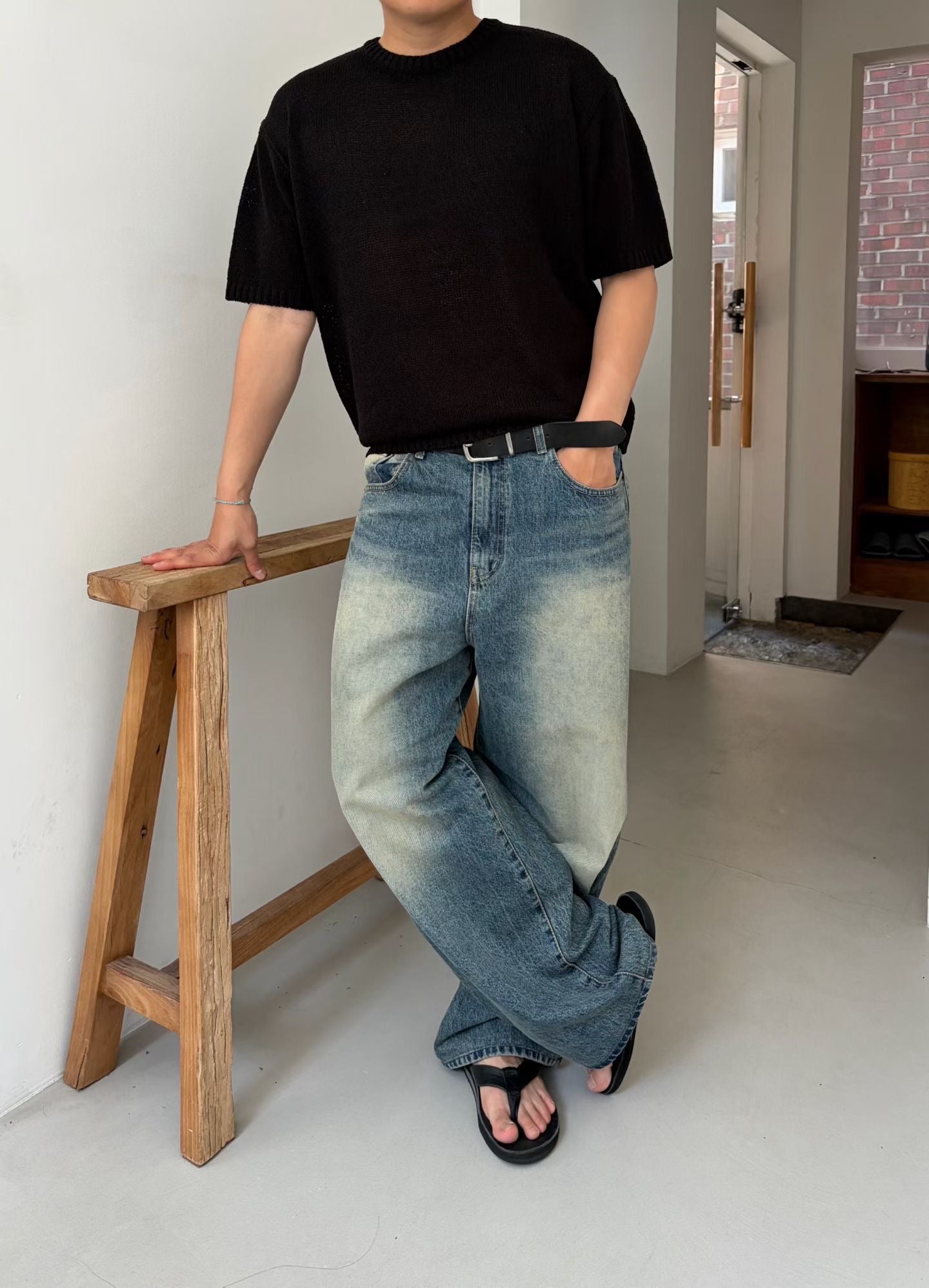基本款純色短袖上衣 韓國男裝 newbeige