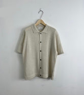 翻領針織短袖上衣