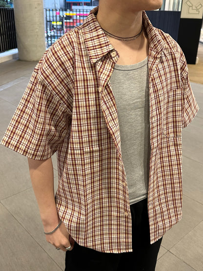[小個子ok!]格仔短袖襯衫