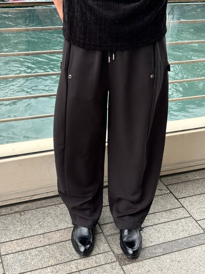 側扣落地長褲