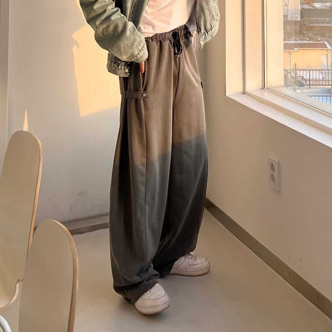 側扣落地長褲 韓國男裝