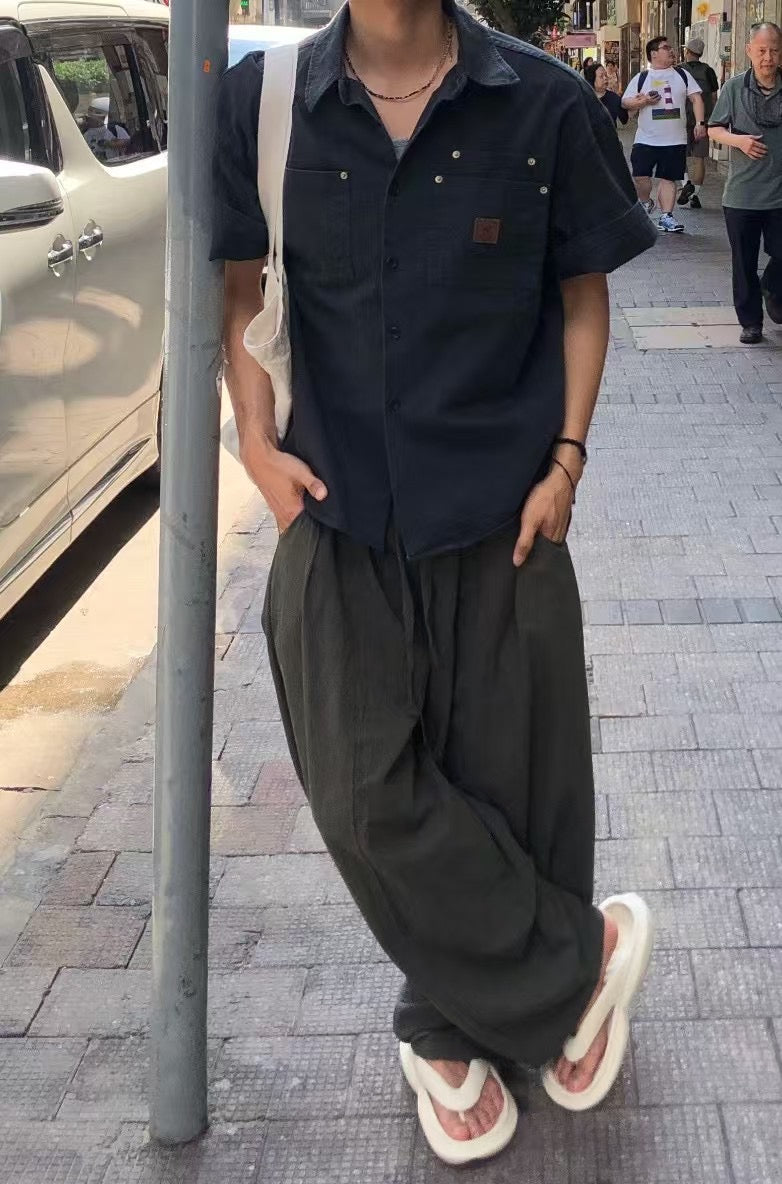 男女裝系列 寬鬆落地長褲