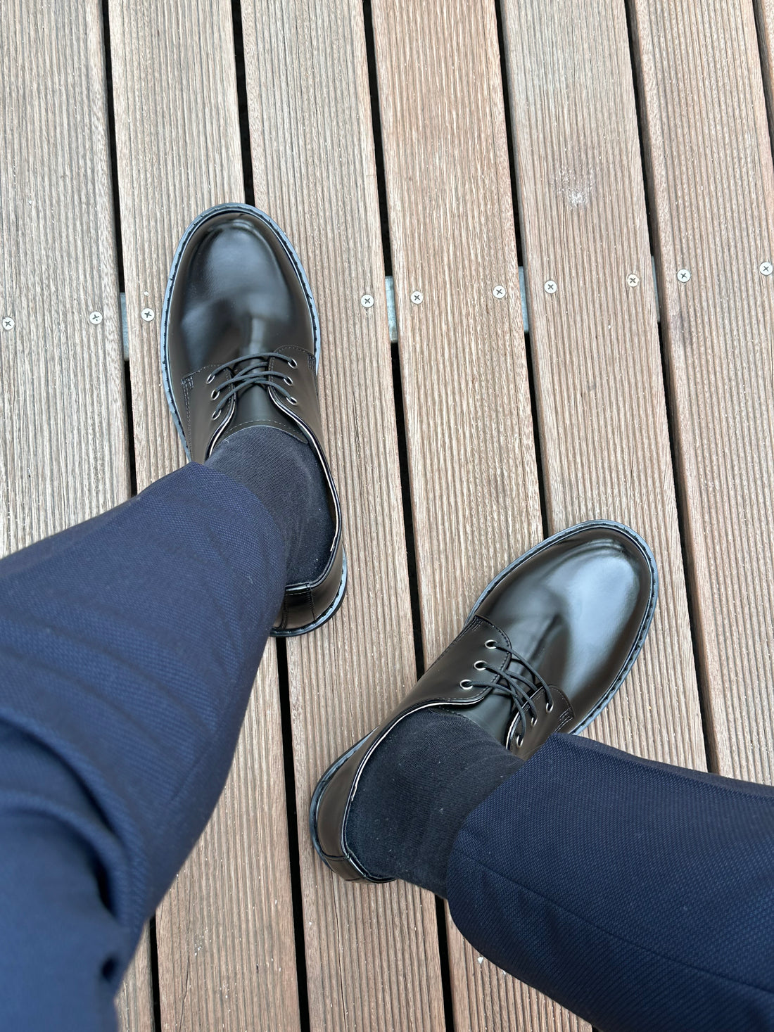 韓國製皮革傳統德比鞋