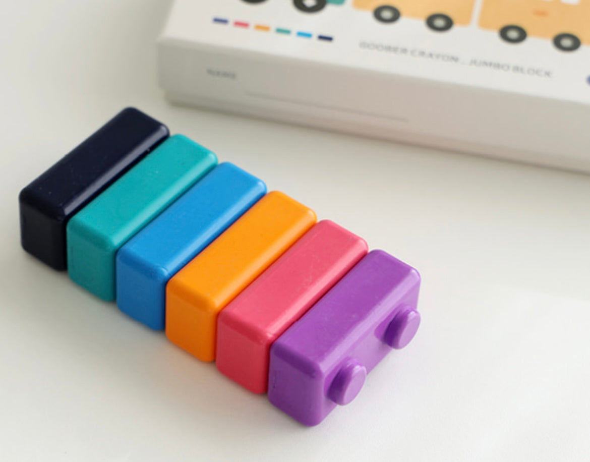 [創意育兒]韓國製無毒大豆蠟筆盒(Lego/俄羅斯方塊/農場水果/花生形狀)