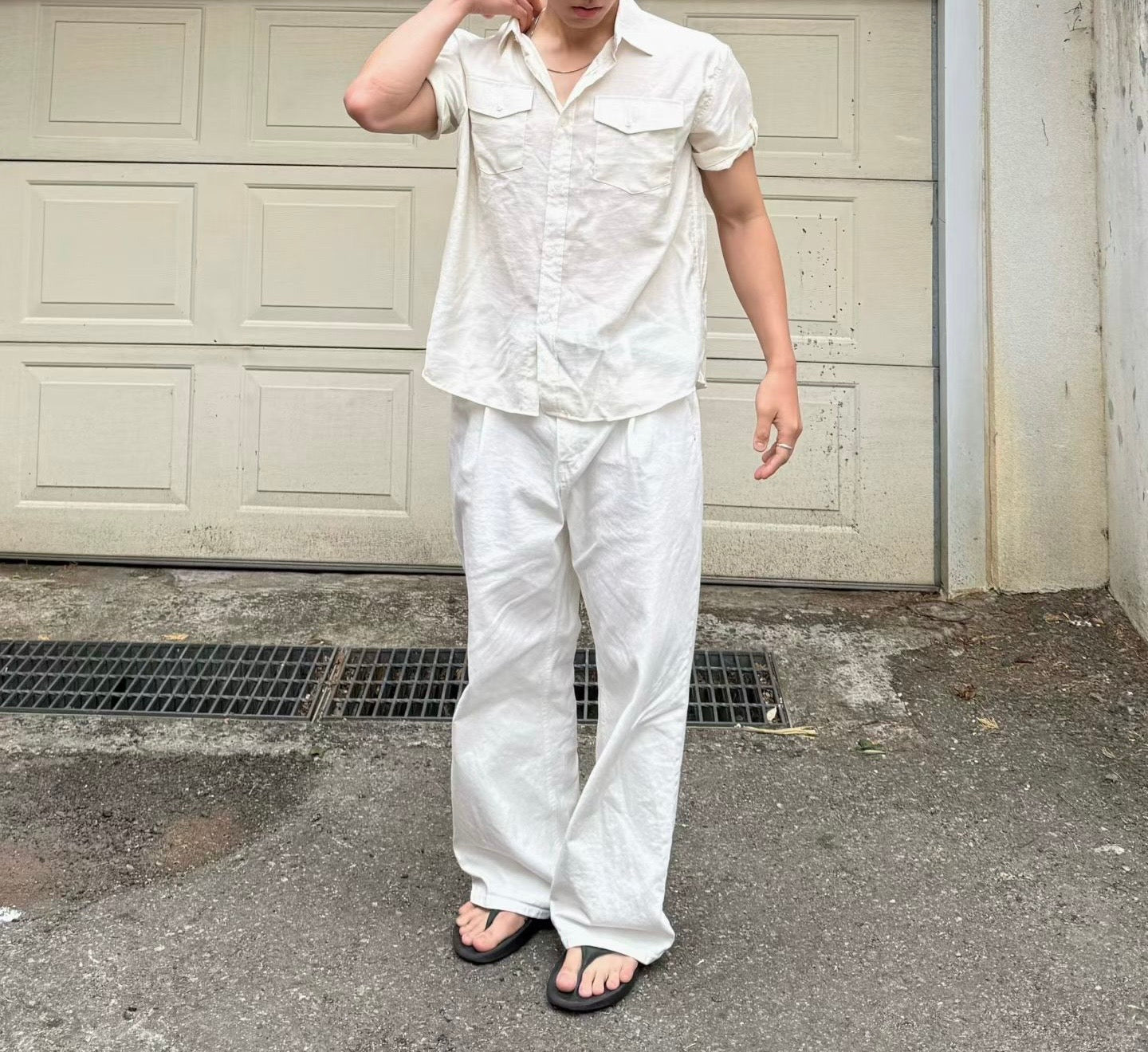 短袖口袋襯衫