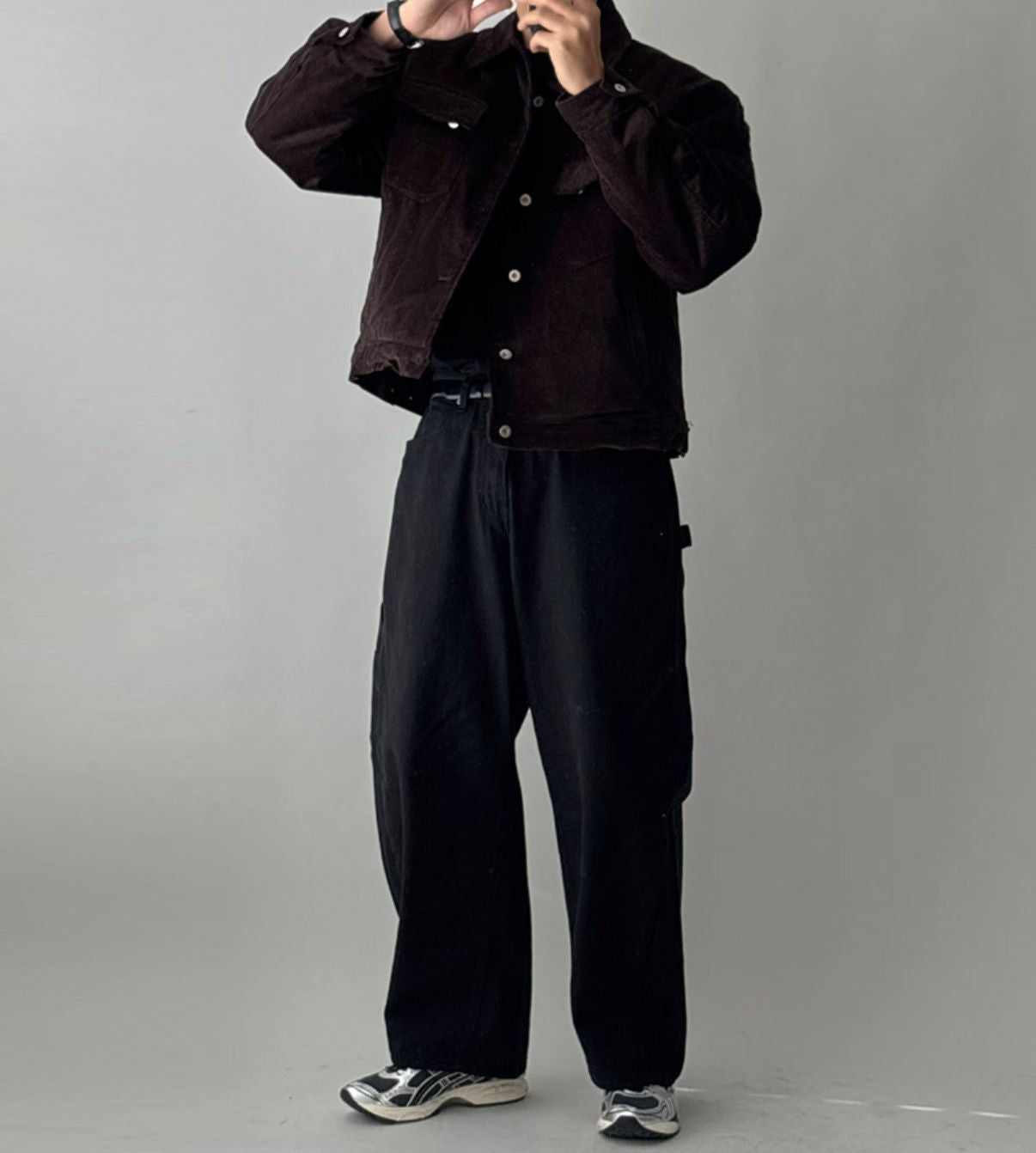 韓系燈芯絨口袋褸