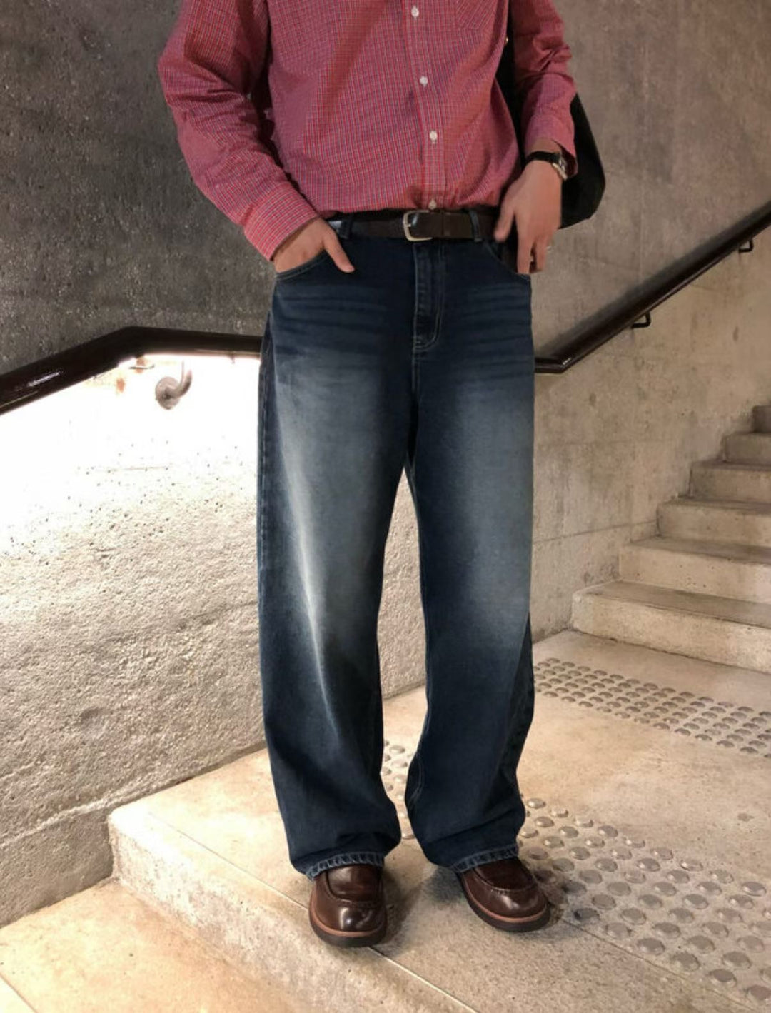 暗藍黑牛仔褲