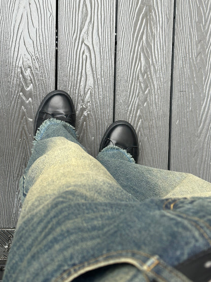 [小個子ok!]水洗漸變藍牛仔褲