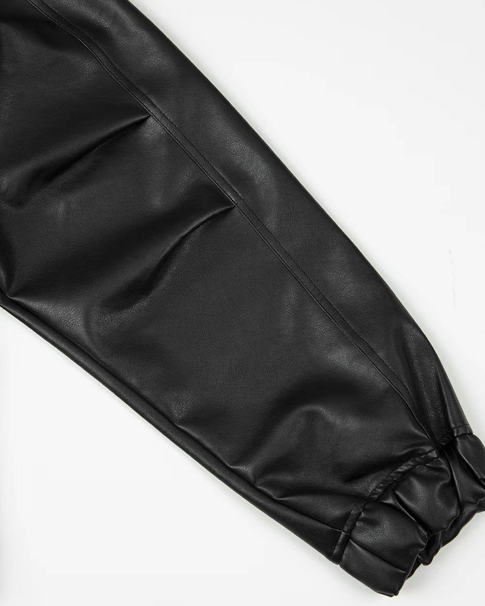 拉鍊領皮上衣 韓國男裝