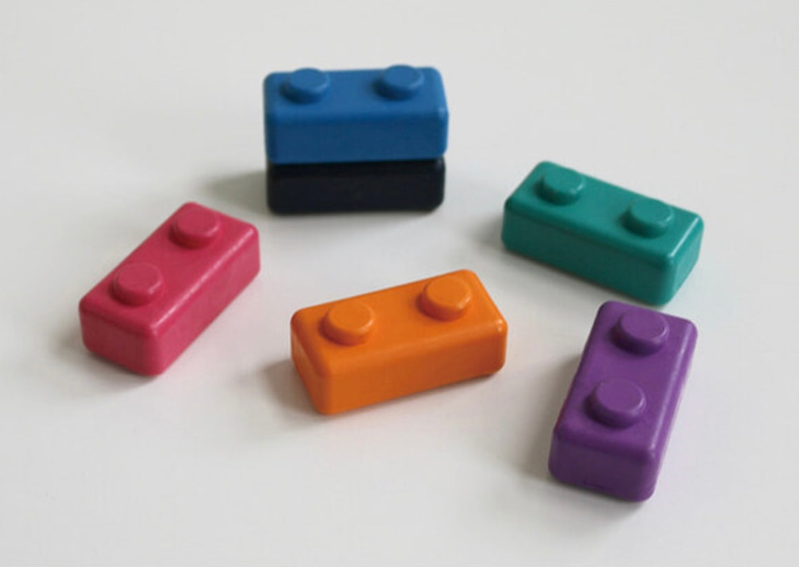 [創意育兒]韓國製無毒大豆蠟筆盒(Lego/俄羅斯方塊/農場水果/花生形狀)