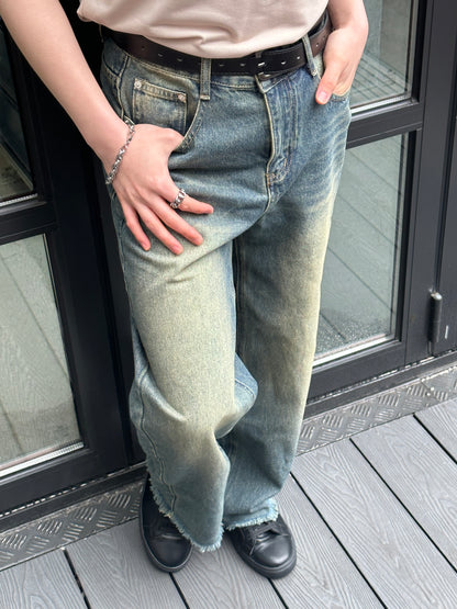 [小個子ok!]水洗漸變藍牛仔褲