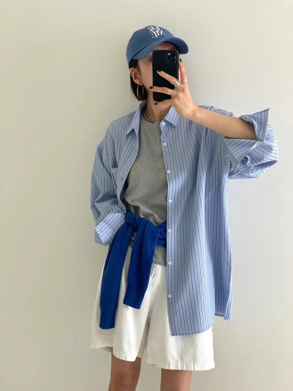 男女裝系列 間條長袖襯衫
