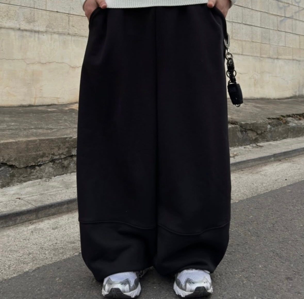 闊身落地棉長褲