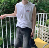 夏日韓款背心 韓國男裝