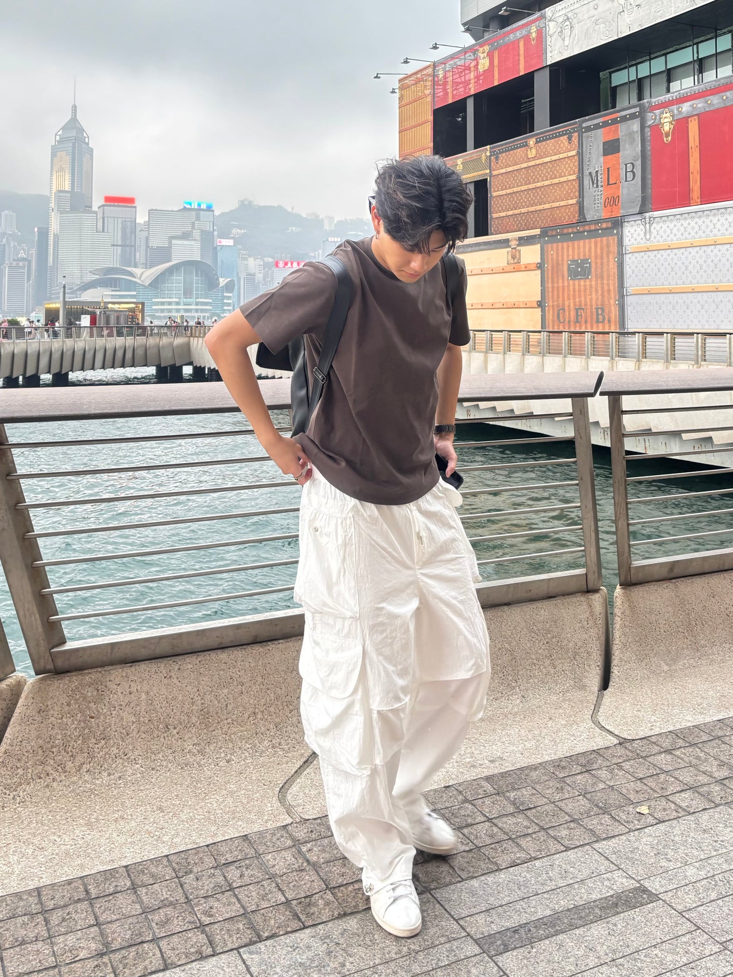 闊腳口袋落地褲